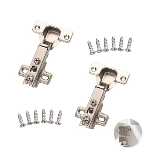 2 Pezzi 35mm 110° Cerniera Acciaio Laminato a Freddo, Angolo di Apertura 110°, Resistenti alla Corrosione, per Ante di Cucina, Mobili TV e Armadi, Nero