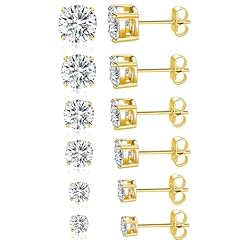 B-Yellow Gold-3-8MM (6 Pairs)