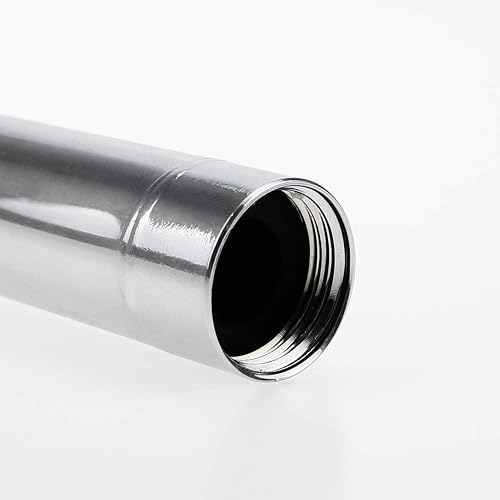 DXLing 22.5cm Stainless Steel Shower Extension Tube Chrome Plating Round Shower Pipe Handheld Straight Bathroom Shower Head Extension Arm Tube Extender for Bathroom Accessory - 3