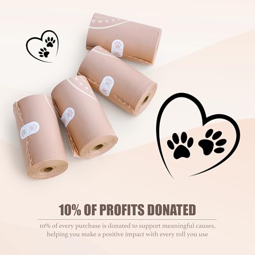 Image of Bio-Based Dog Poop Bags, Silky Soft & Leak-Proof, Lavender-Scented, Made from Cornstarch 16 Rolls, 240 Bags