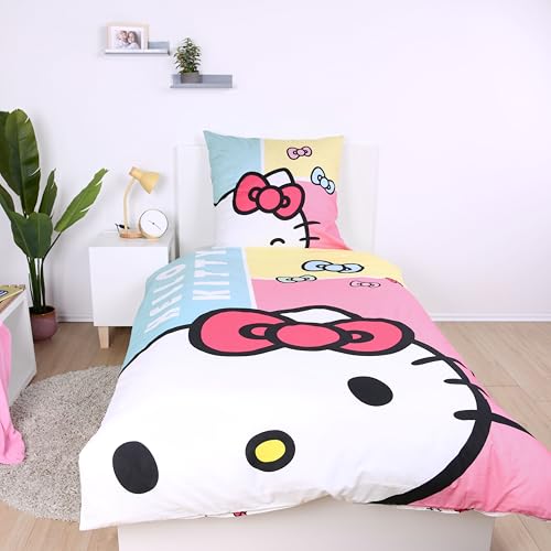 Parure de lit Hello Kitty 135x200 cm avec housse de couette réversible - 7