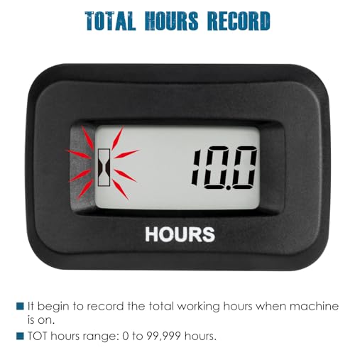 image for 2 pieces Runleader Digital Hours Counter,AC/DC 5V to 277V for Garden T