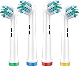 Electric Toothbrush Replacement 4 Pack Professional Toothbrush Heads Refills for Family Gum Care, Twisted & Angled Bristles for Deeper Plaque Removal, 1white