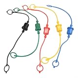 Hydraulische Staubkappe/5,1 cm flache Kupplungsabdeckungen ISO5675 Traktor Hydraulik-Set für landwirtschaftliche Maschinen und Bagger (5 Stück)