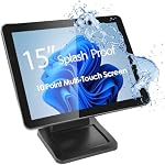 ANGEL POS 15-Inch 4:3 Capacité LED Moniteur Multi-Touch rétro-éclairé, écran tactile de conception sans couture véritable avec métal POS Tenez-vous debout, pour le bureau. POS, Commerce de détail, Restaurant, Bar, Salle de gym, Entrepôt