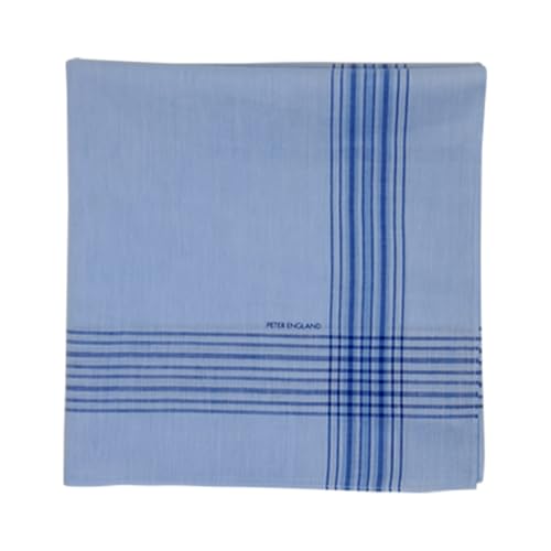 Image of Peter England Men's Cotton Pastel Handkerchief (Multicolour)- Pack of 3