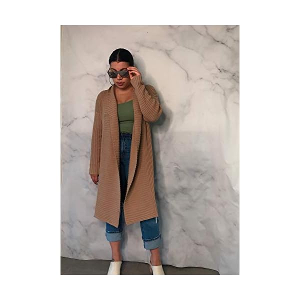 Amazon-Essentials-Womens-Oversized-Open-Front-Knee-Length-Sweater-Coat Amazon Essentials Women's Oversized Open Front Knee Length Sweater Coat, Black Heather, Small