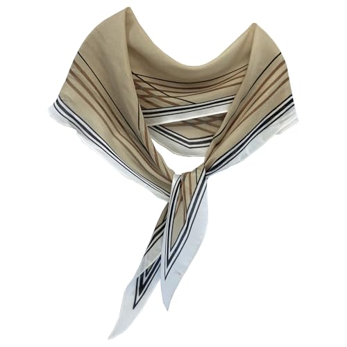 CAKAWIND Women's Lightweight Fashion Silk Feeling Scarf for Head Wrap, Long Neck Scarves Shawl for Hair,Swimsuit Cover-Ups, Vacation (khaki)