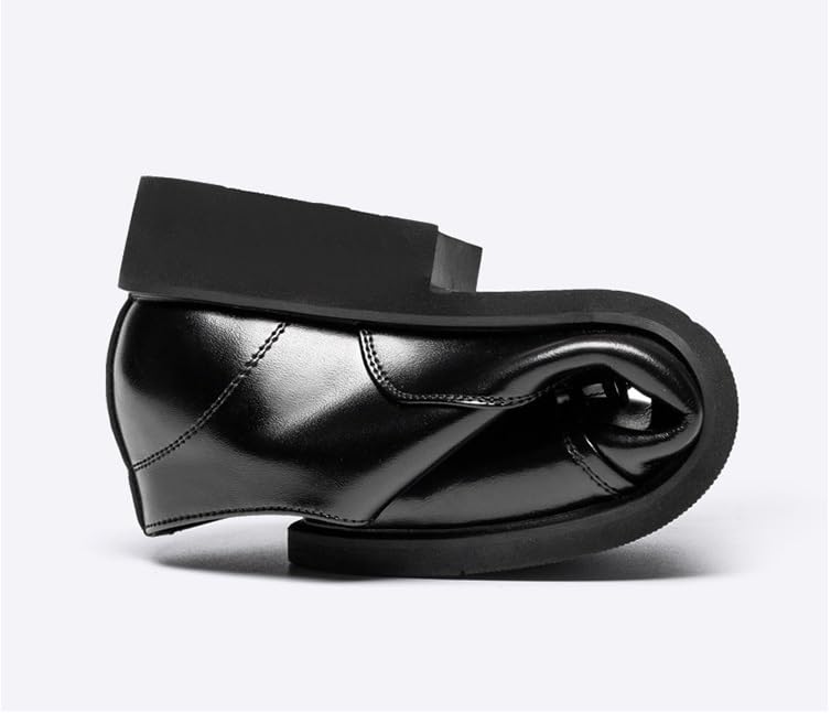 Battle Men Men's Invisible Height Increasing Elevator Dress Shoes Cap Toe Lightweight Formal Loafers - 2 Inches Taller3