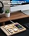 Valet Tray, Built-in Wireless Charger, Nightstand Organizer, Bamboo Desk Bedside Caddy Organizer Tray for Men, EDC Catchall Trays for Keys, Watch, Phone, Jewelry
