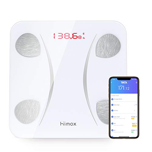 HIMOX Smart Body Fat Scale, USB Rechargeable Bluetooth Scale Bathroom Digital Weight Scale