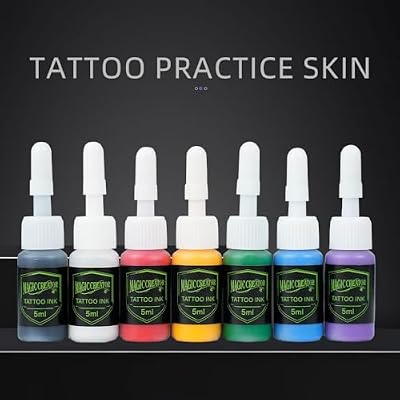 Rocket Rotary Pen with Rainbow Battery tattoo kit build in jump start mode, Type C charging, 1500mAh Battery Power Supply. Rotary Machine Kit Complete Tattoo (Red)