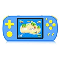 CCTU Handheld Games for Kids Preloaded 218 Retro Video Games, Portable Gaming System with 3.0\" Screen Rechargeable Battery, Mini Travel Electronic Toy Birthday Gifts for Boys Girls (Blue)