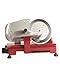 OHMEX Lusso 195 Affettatrice Italiana, Acciaio, Rosso