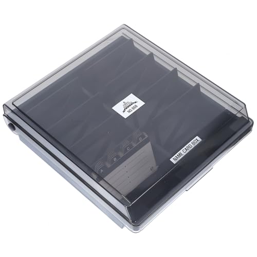 SOPOTUTU 名刺収納ケース 大容量対応 薄型透明デザイン 耐衝撃プラスチック製 名刺スタンド オフィスやクリニック用 卓上カードホルダー