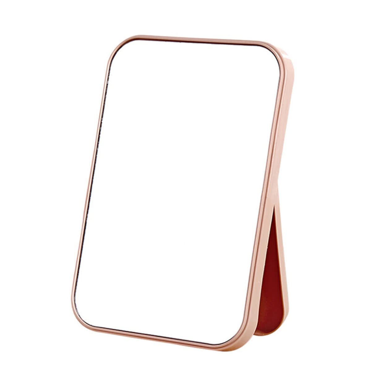 Leeonz® Tabletop Makeup Mirror with Stand, Portable Vanity Mirror with 90° Adjustable Folding Design for Bathroom Bedroom Dressing Table Desk & Travel Use (Pink)