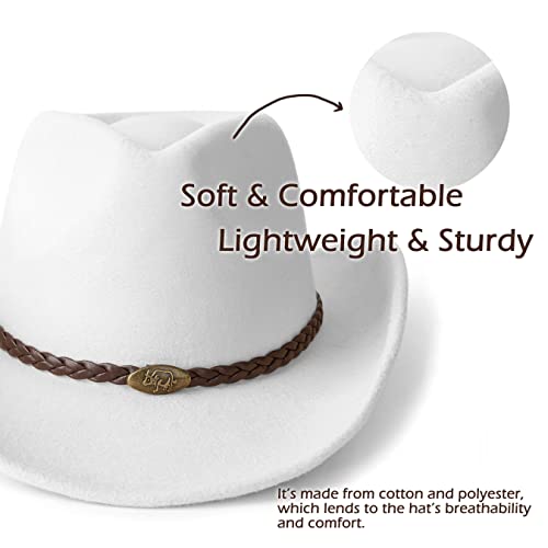 Image of Men & Women Classic Wide Brim Western Cowboy Cowgirl Hat