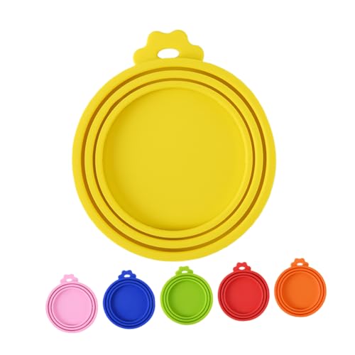 COLLBATH Silicone Can Lids 6pcs Set Pet Food Can Covers Reusable Beer Sealing Lids for Dog Cat Meals