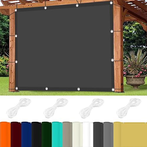 Brise vue balcon 4x7,5m gris foncé en polyester imperméable - 2