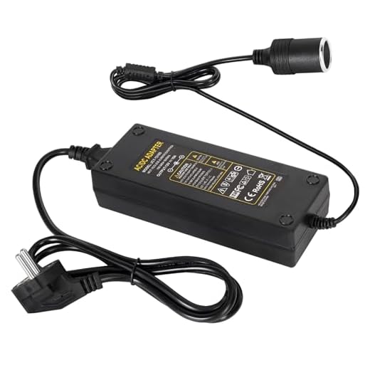 Spannungswandler 230v auf 12v, KFZ Netzadapter 10A 120W, Adapter Zigarettenanzünder Steckdose, Spannungswandler AC auf DC 230V auf 12V, Netzteil Adapter für Kühlbox, Autostaubsauger