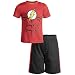 Warner Bros The Flash Little Boys' Athletic Performance T-Shirt & Mesh Shorts Set, Red/Black (5)