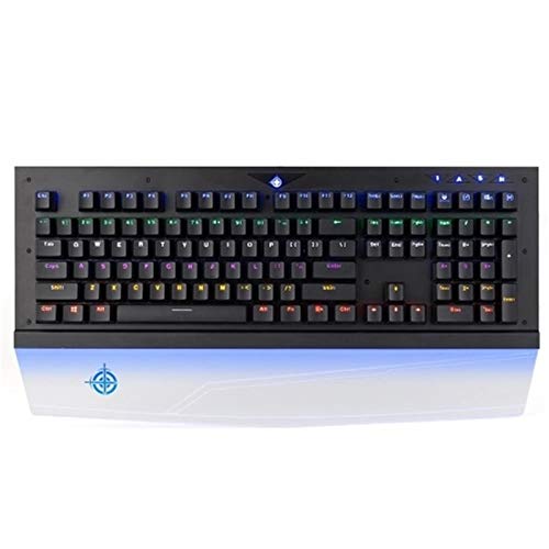 Chyuanhua Tastatur Full Keyboard LED Unabhängig Steuer Mechanische Wasserdichtes Gaming Keyboard Geeignet für Spieletypisten (Farbe : Blau, Size : One Size) Cover