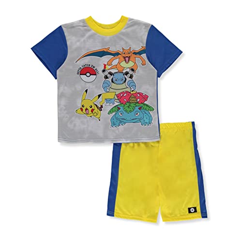Pokemon - Juego de 2 piezas para niños, azul/gris/amarillo, 10 unidades, Azul Gris Amarillo, 10