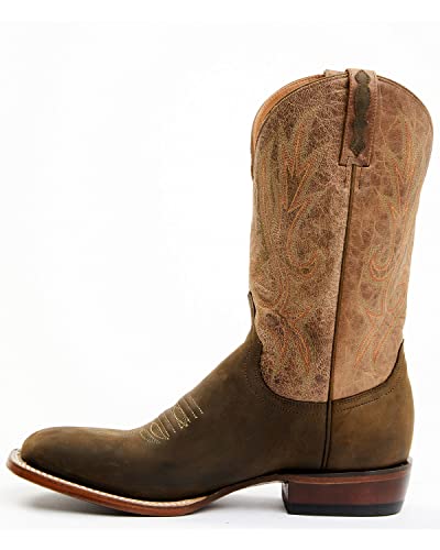 Lucchese Men's Gordon Western Boot Broad Square Toe Olive 10.5 D3