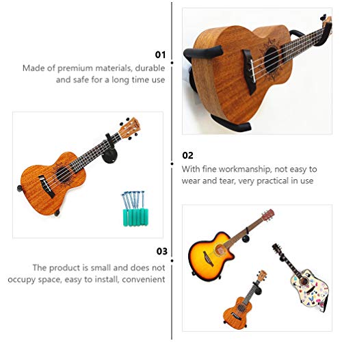 MILISTEN Gitaarhanger en Gitaar Muurbeugel Houder Voor Akoestische en Elektrische Gitaren Viool Zwart 24 × 17Cm - Image 4