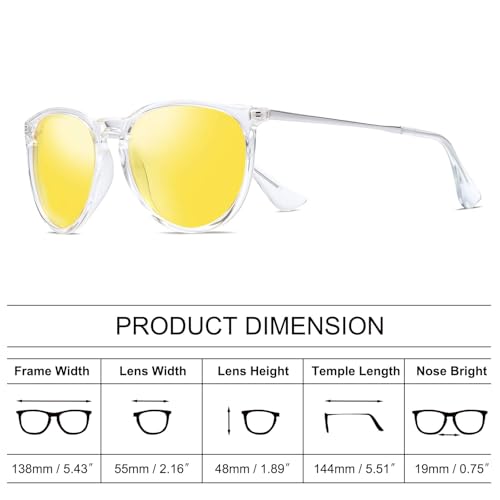 Image of HAOLOTA Night Vision Glasses for Driving Anti Glare, Polarized Nighttime Safety Glasses for Women Men UV400 Protection