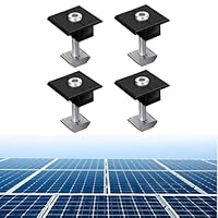 Mittelklemme 30mm, 4 Stück Verstellbare Solarpanel Verbinder, Aluminium Solarmodul Halterung für Photovoltaik-Montage, Robuste PV Modulklemmen für Sichere Befestigung von Solarpanels