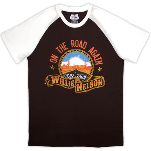 Willie Nelson Route 66 T-Shirt Look Vintage Américain Idéal pour Road Trip et Concerts