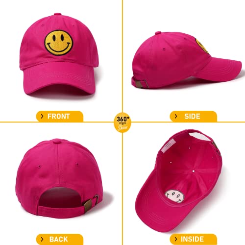 Sonmony Smiley Face Trucker Hat Adjustable Dad Hat For Men Women Baseball Caps Cute Unstructured Smile Embroidered Hat #TOP2