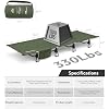 Naturehike Extra Wide GreenWild Camping Cot, Folding Lightweight Camp Cot Bed, Portable Sleeping Bed for Backpacking Travel Beach Home