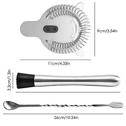 Cuillère à spirale et muddler cocktail SENHAI, l'ensemble idéal pour amateurs de bar - 4