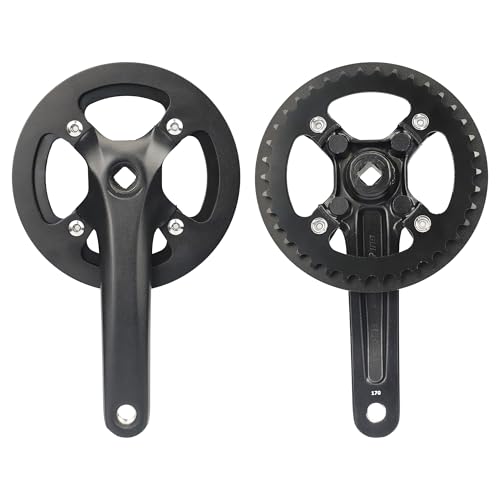 MEGHNA Singel Speed Kurbelgarnitur 38T Crankset 170mm Fahrrad Kurbelgarnitur ALU-Kurbeln Kettenradgarnitur MTB/Citybike/Stadtrad/Damenfahrrad/E Bike