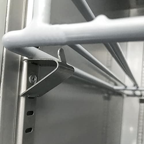 AccEncyc 10 Stück 920158 Gefrierschrank-Regal-Clips, Edelstahl, Kühlschrank, Regal-Clips, Ersatz-Regal-Clips für kommerziellen Kühlschrank