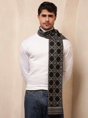Image of Ravaiyaa - Attitude is everything Men's Reversible Stripe Pattern Winter Wool Scarf, Muffler 72 inchx12 inch Inch