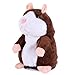 Bestland Plush Interactive Toys PRO Talking Hamster Repeats What You Say Electronic Pet Chatimals Mouse Buddy for Boy and Girl, 5.7 x 3 inches, Brown