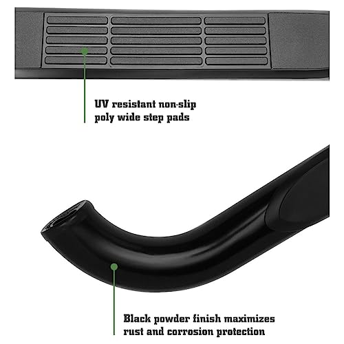 2pcs barras de estribo 3" acero negro para Ford Ranger 98-11 miniatura 4