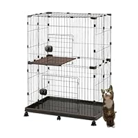 Amazon | アイリスオーヤマ スリム キャットケージ 2段 ホワイト