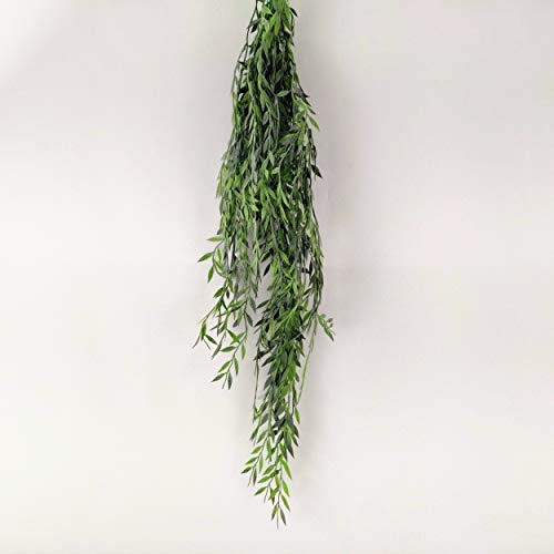 Folhagem Pendente Folhas Verde Planta Permanente 93x15cm