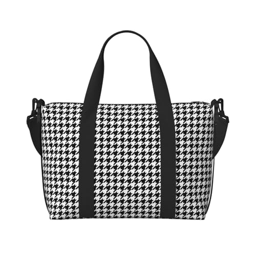 Sac de voyage pour cabine avion et weekend chic en pied-de-poule