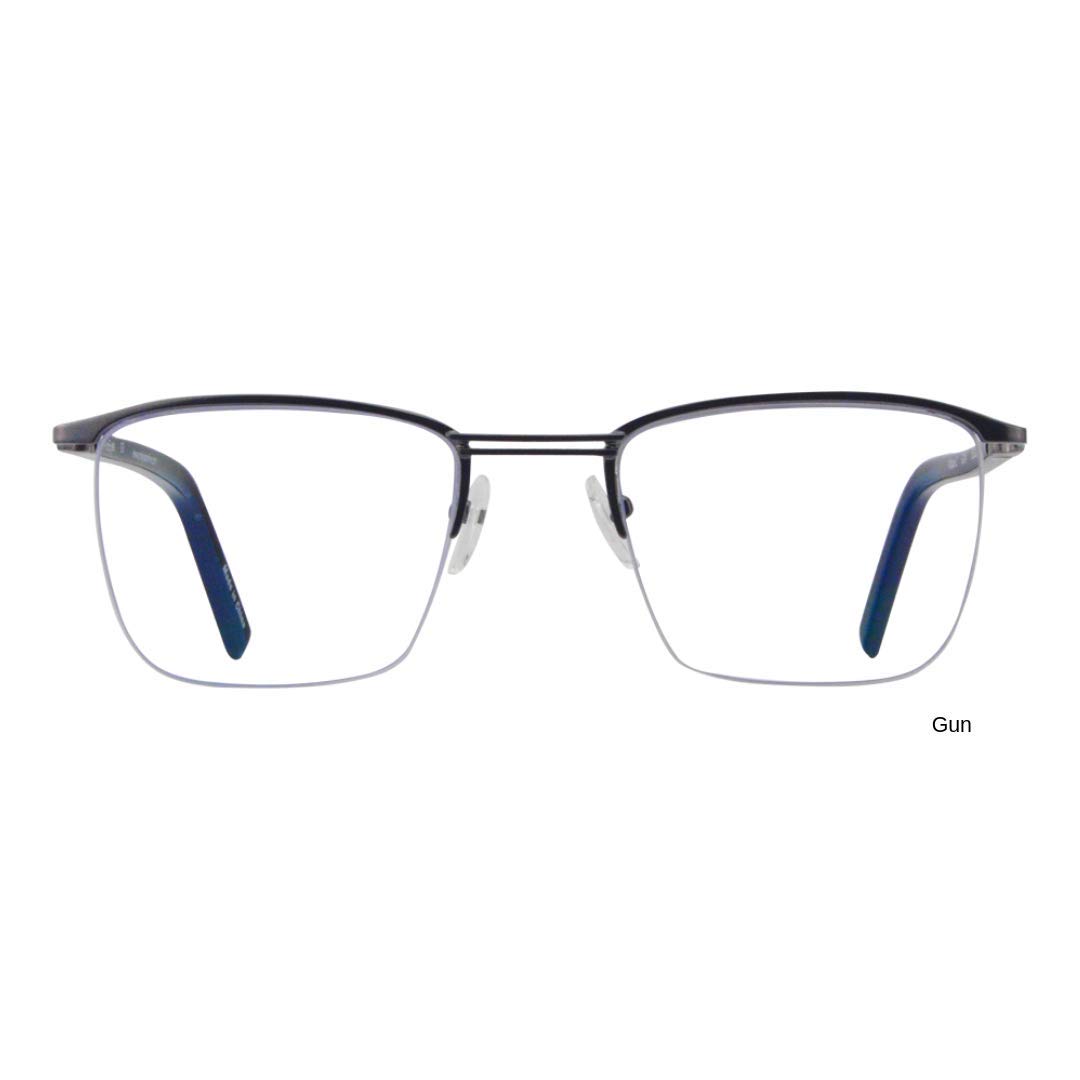 ProEyes Attitude 2, Progressive Multifocal Blue Light Blocking Readers w/Spring Hinge, Anti-Reflective Resin Lens, 0 Power on Top Lens (Square Gun, up+0.00,down+3.00)