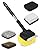 BBQ Grill Cleaning Brush Bristle Free with 5 Replaceable Heads,Steam Grill Brush with Scraper,5-in-1 Grill Cleaner Kit,Stainless Steel Grates/Helix,Pumice Stone Cleaner,Scrubber Pad for Outdoor Grill