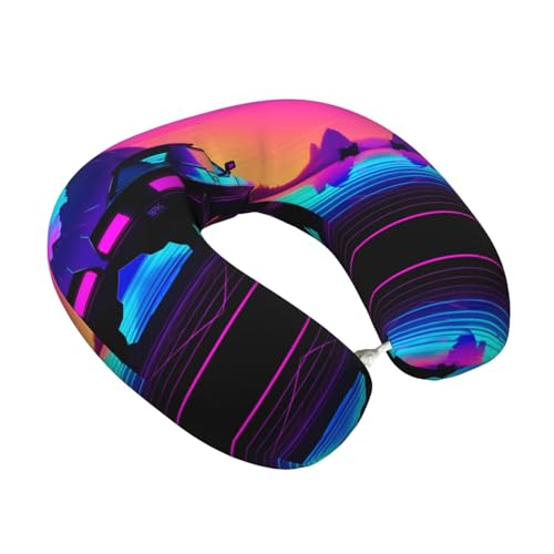 Almohada U espuma viscoelástica 25 cm viaje negro miniatura 2