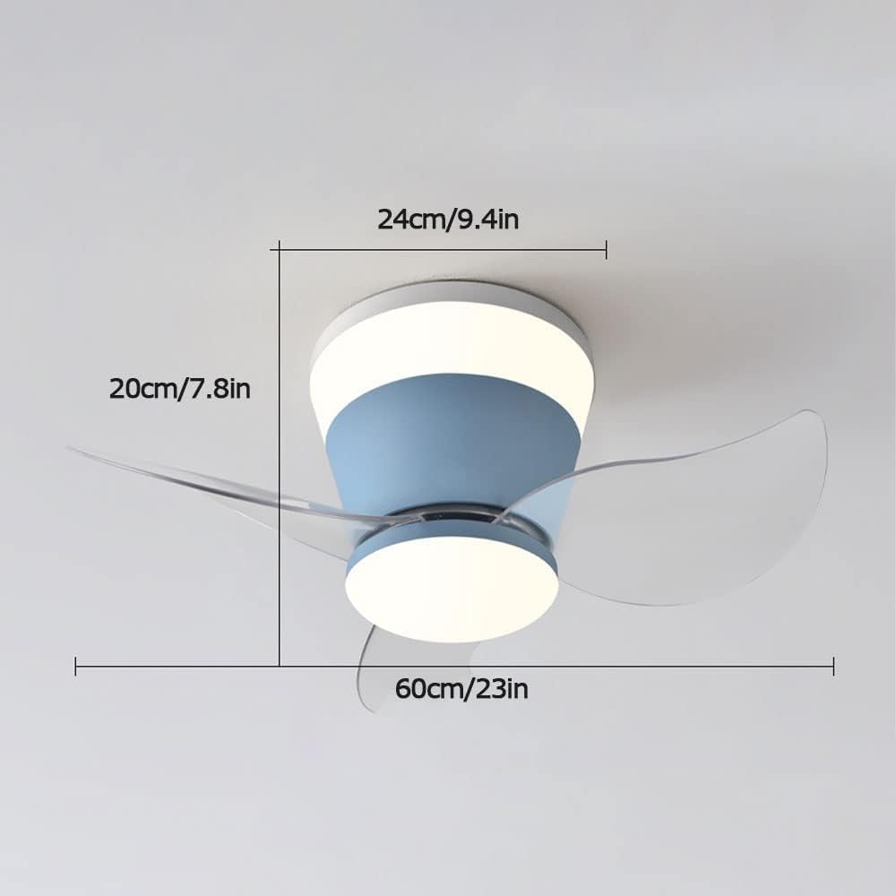 Modern Flush Mount Ceiling Fan with Lights 23 Inch Ceiling Fans with Lights and Remote LED Mute Low Profile Ceiling Fan with Light Outdoor Ceiling Fans Indoor Lighting for Patios with Light