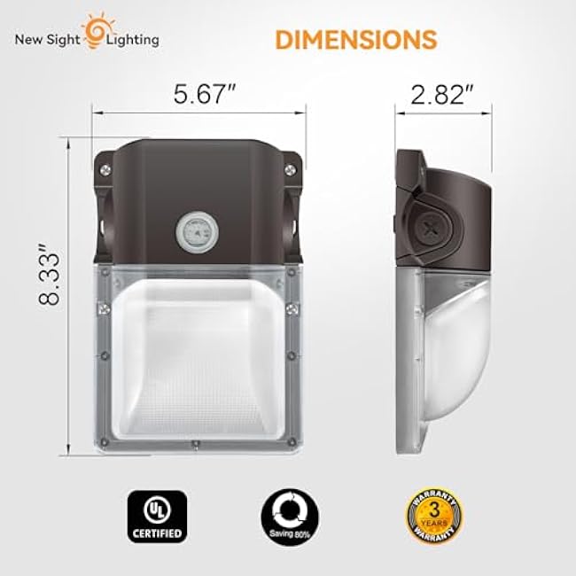 LED Wall Pack Light 28W 5000K Daylight LED Porch Lights Outdoor Wall Light