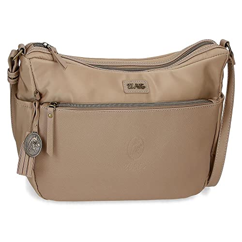 El Potro Lana Bandolera Beige 32x25x11 cms Poliéster y PU