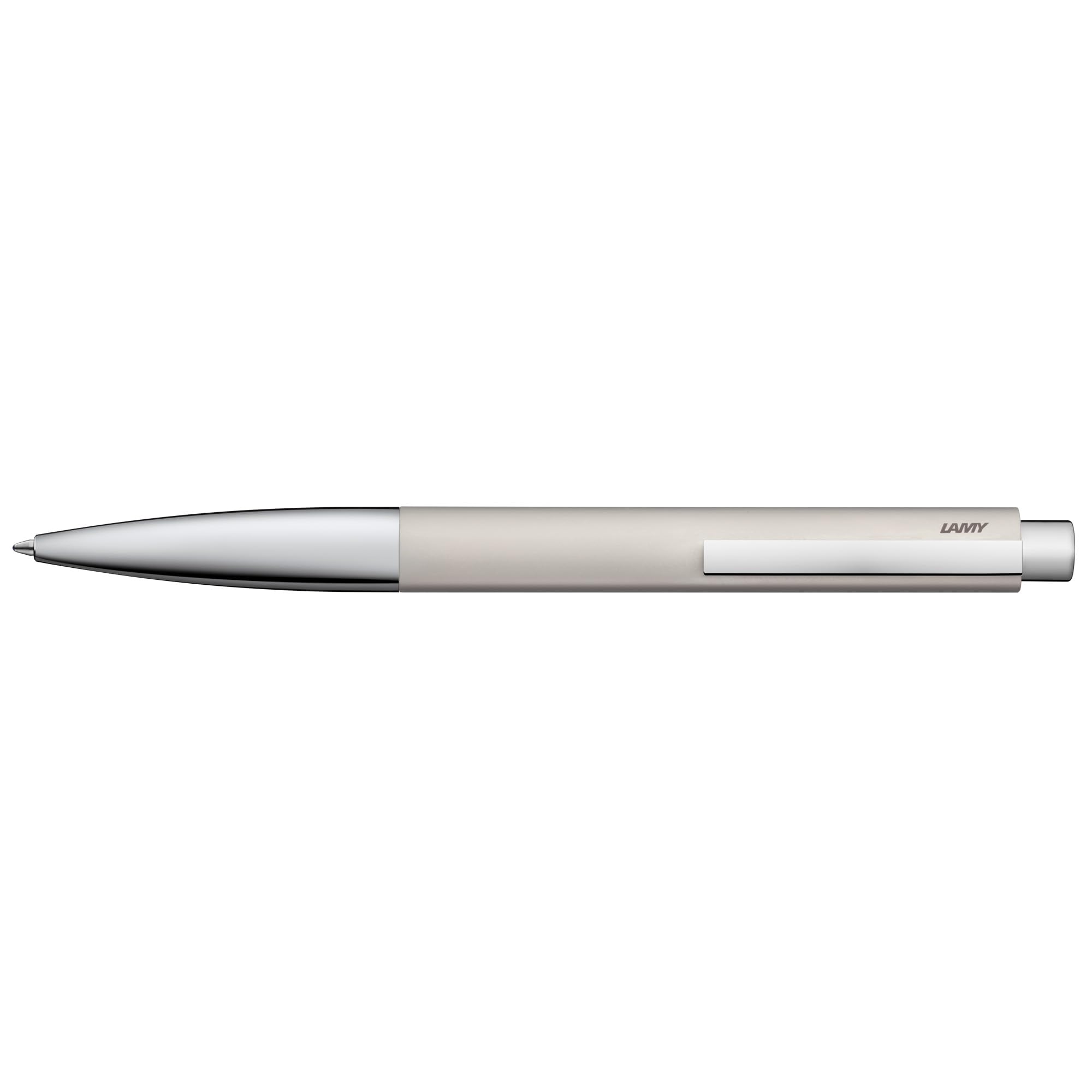 Lamy ideos 270 - Penna a sfera in ottone di alta qualità con finitura palladio con clip in acciaio inox lucido di colore argento e punta cromata, tratto M